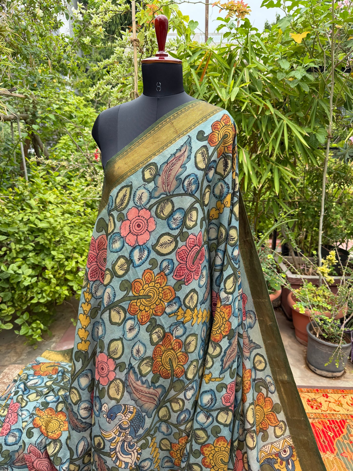 Silkcotton Penkalamkari Saree