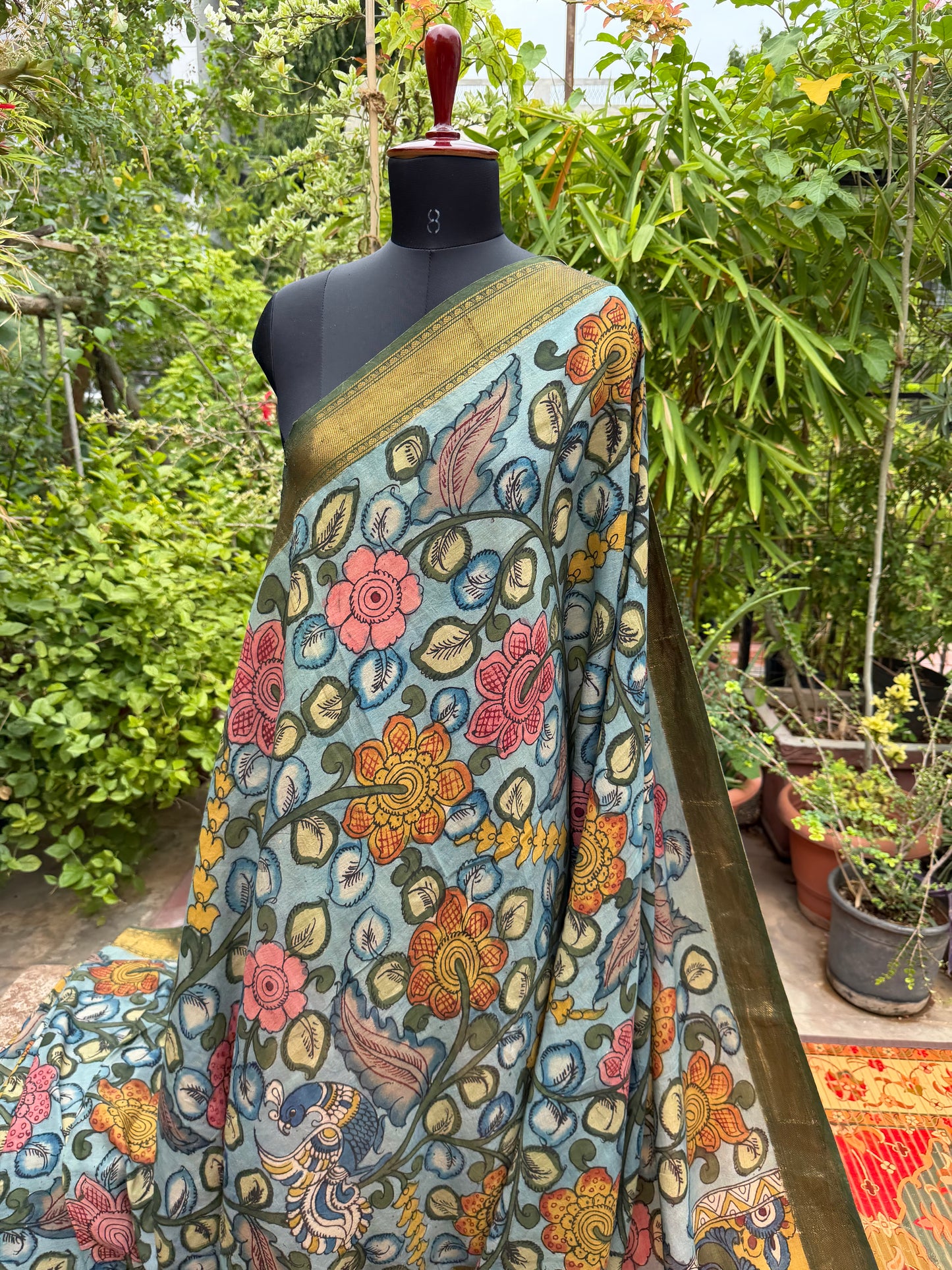 Silkcotton Penkalamkari Saree