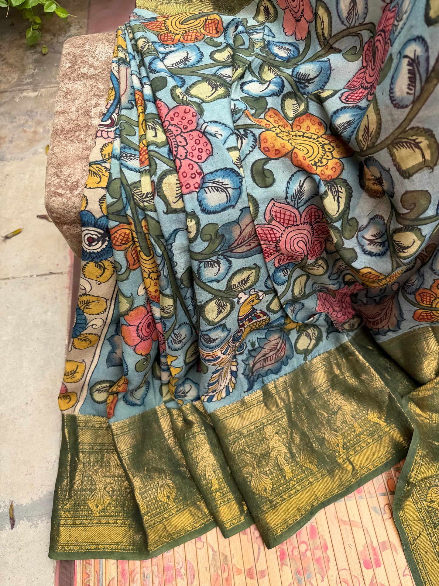 Silkcotton Penkalamkari Saree