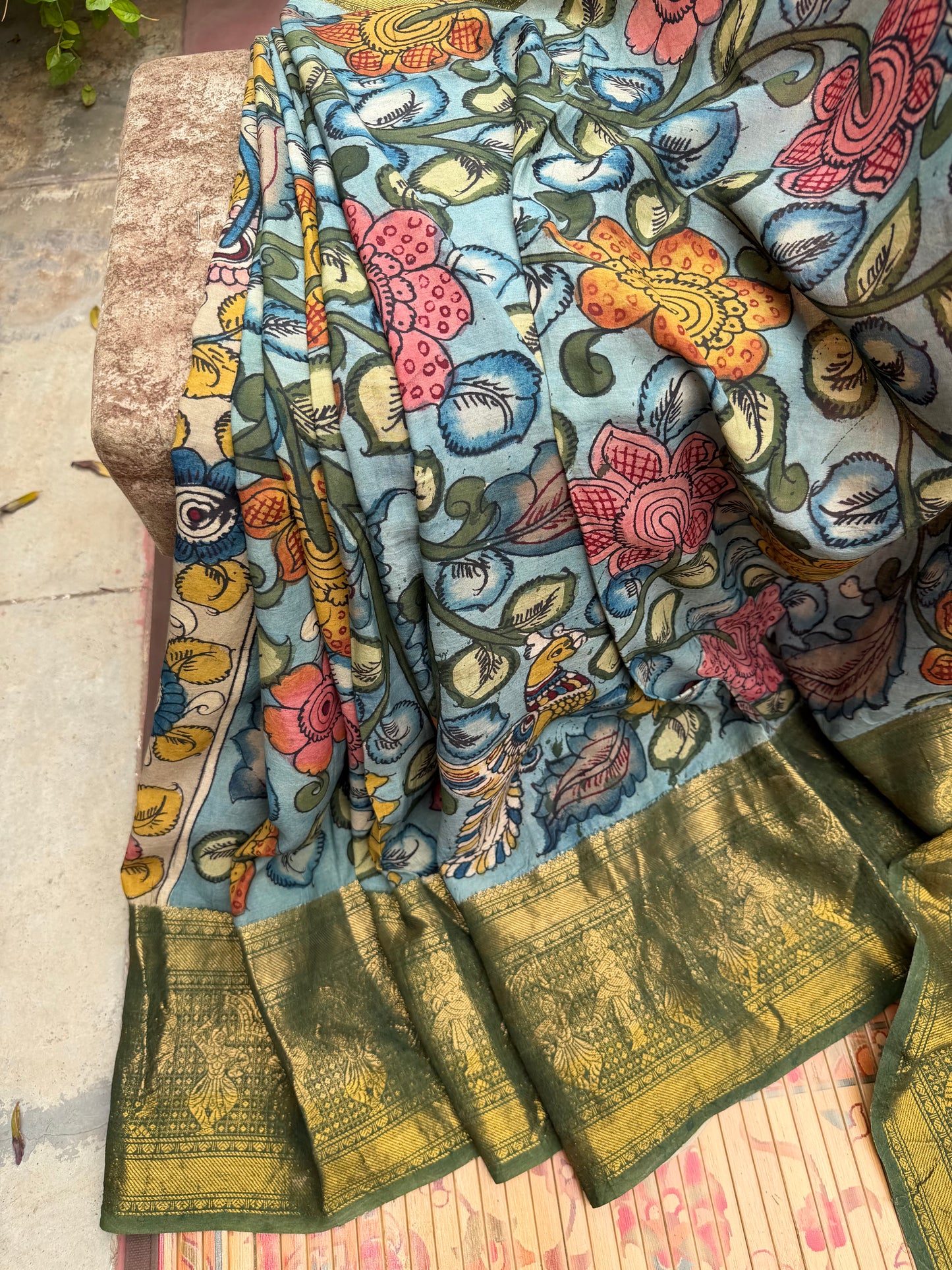 Silkcotton Penkalamkari Saree