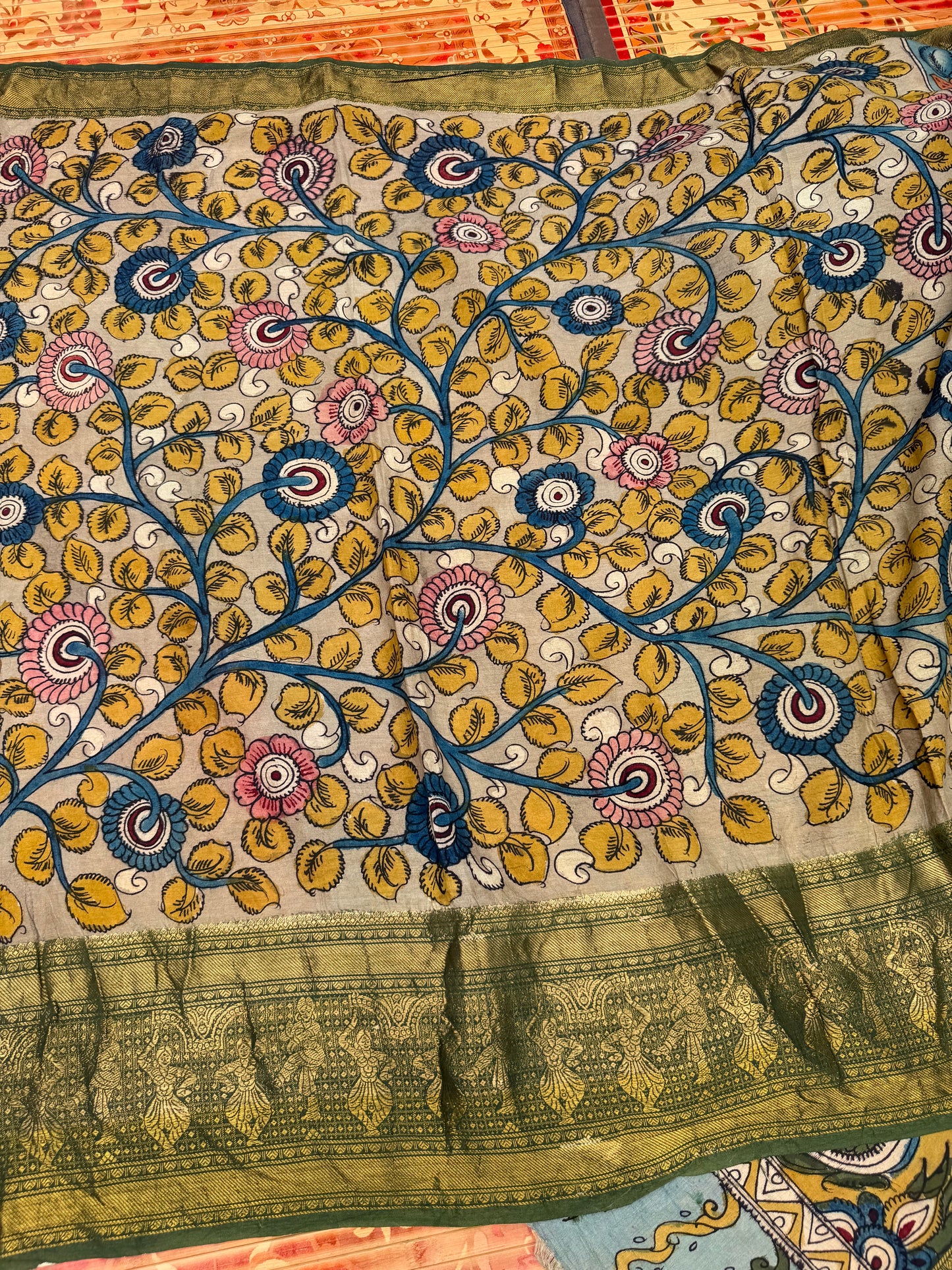 Silkcotton Penkalamkari Saree