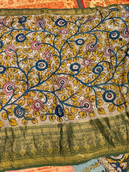 Silkcotton Penkalamkari Saree