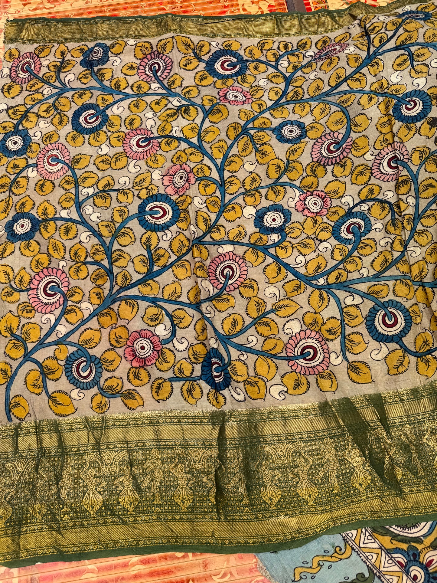 Silkcotton Penkalamkari Saree