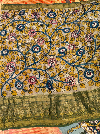 Silkcotton Penkalamkari Saree