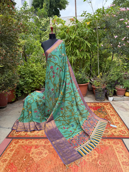 Silkcotton Penkalamkari Saree