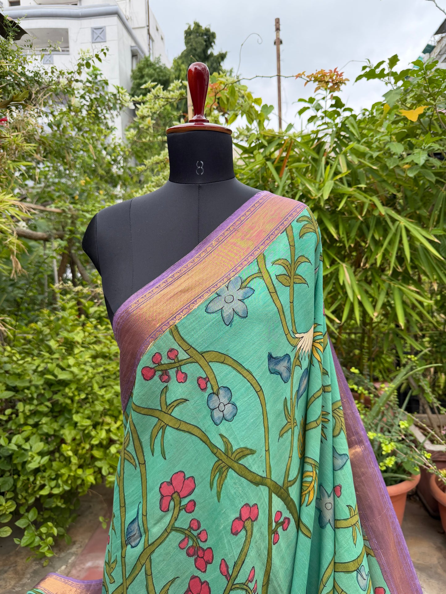 Silkcotton Penkalamkari Saree
