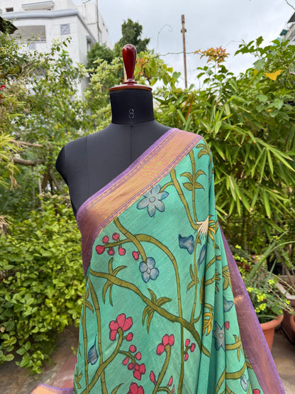 Silkcotton Penkalamkari Saree