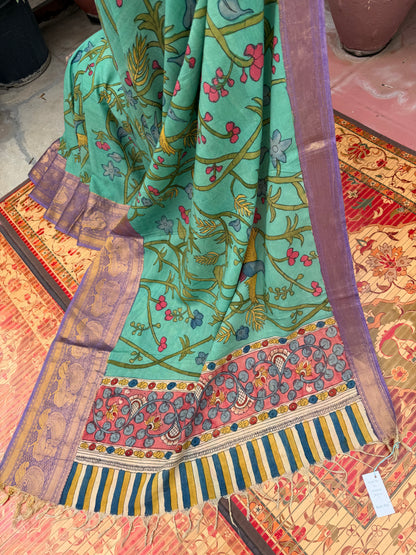Silkcotton Penkalamkari Saree