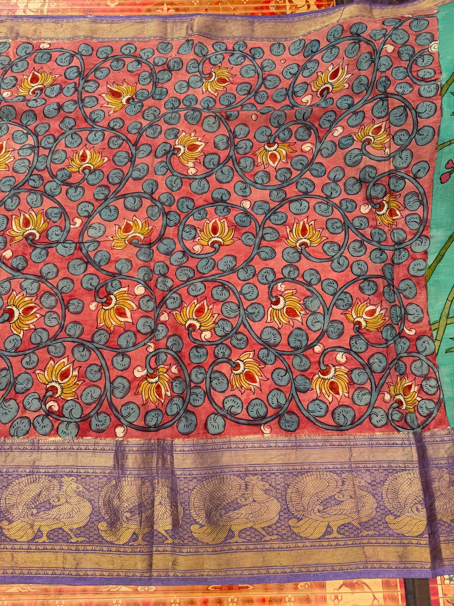 Silkcotton Penkalamkari Saree