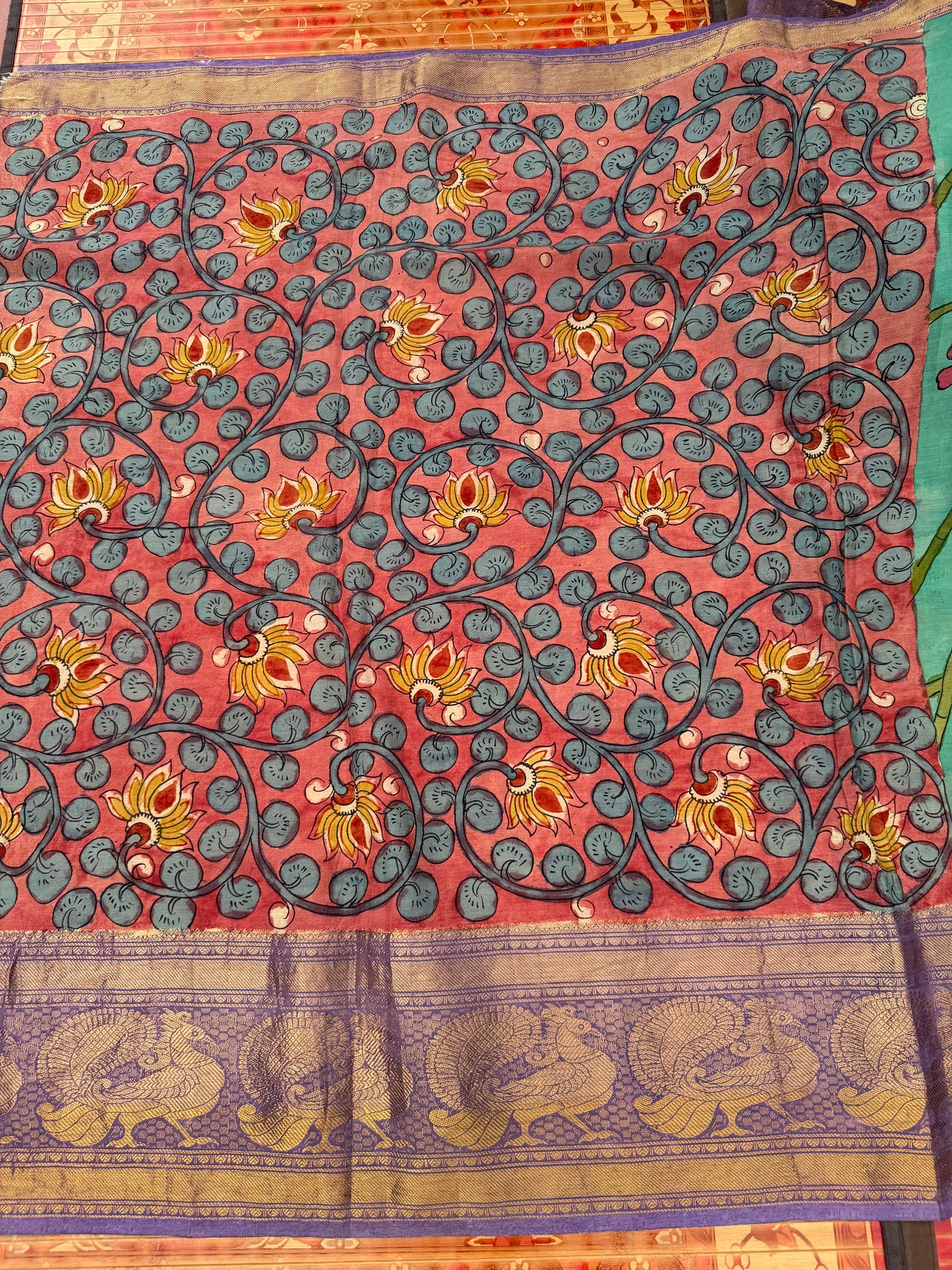 Silkcotton Penkalamkari Saree
