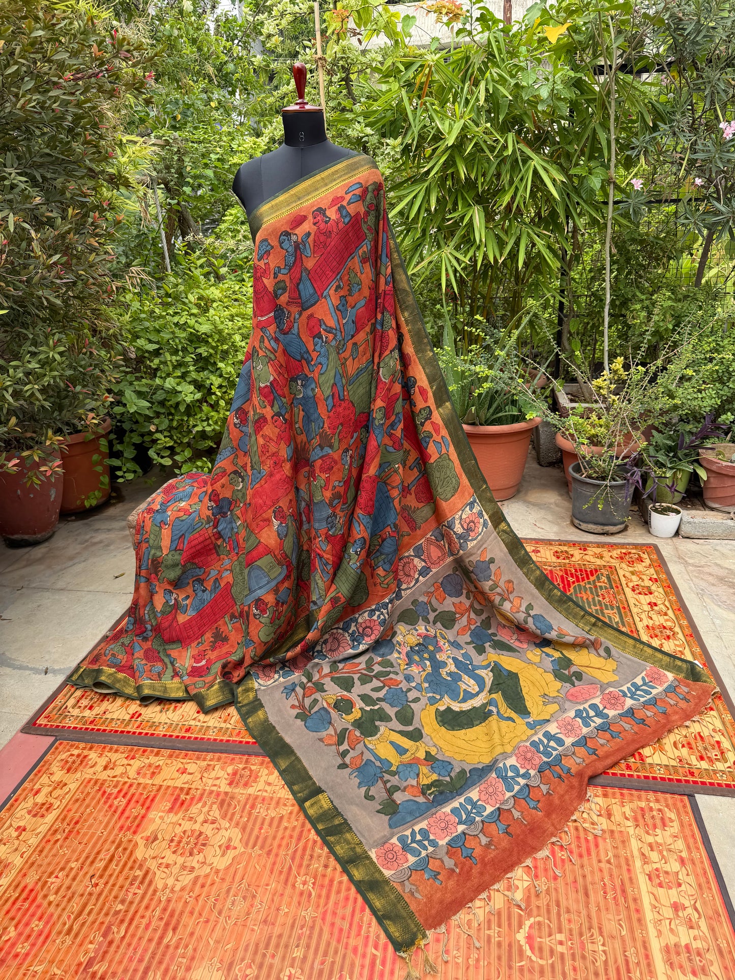 Silkcotton Penkalamkari Saree