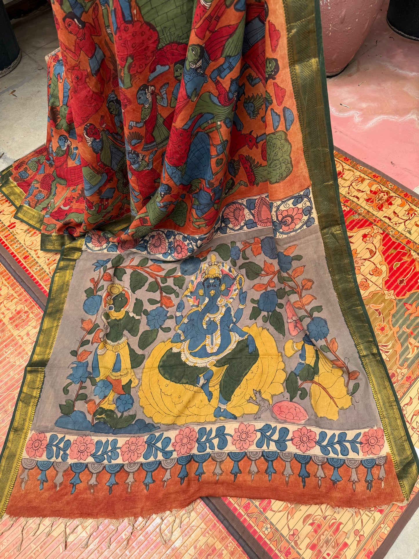 Silkcotton Penkalamkari Saree