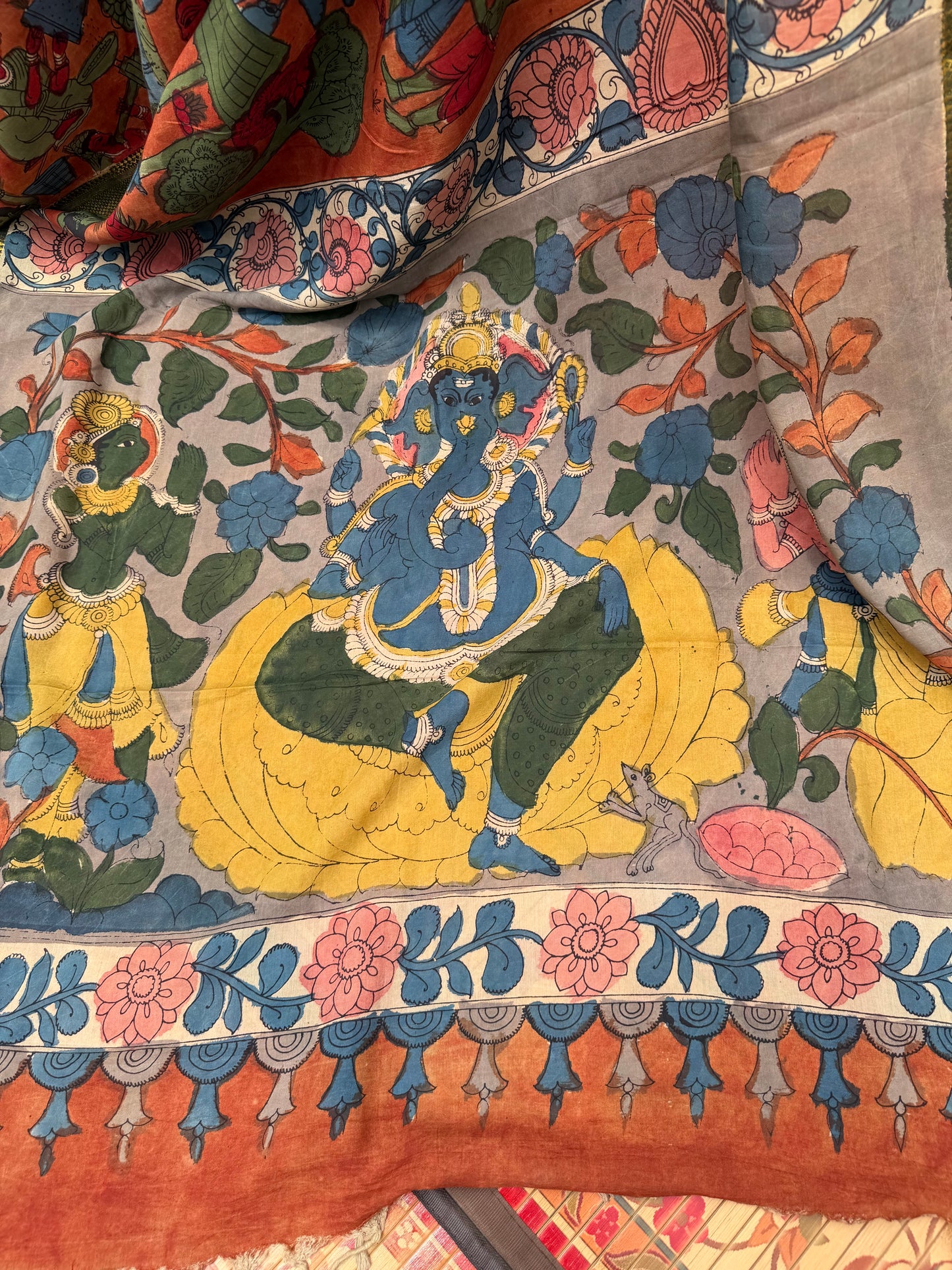 Silkcotton Penkalamkari Saree