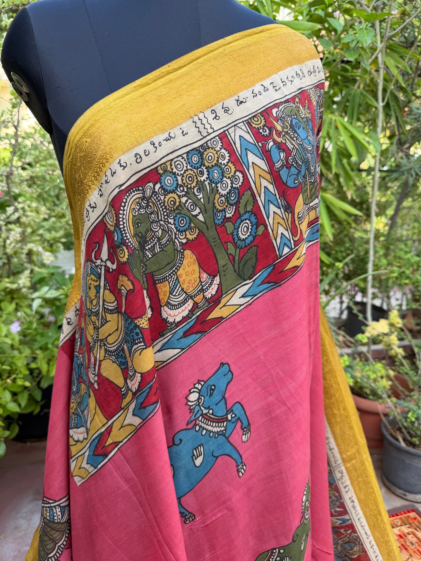 Silkcotton Penkalamkari Saree