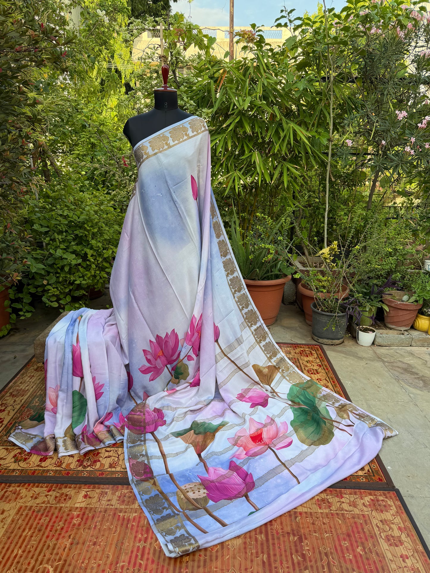Pure crepe digital print saree