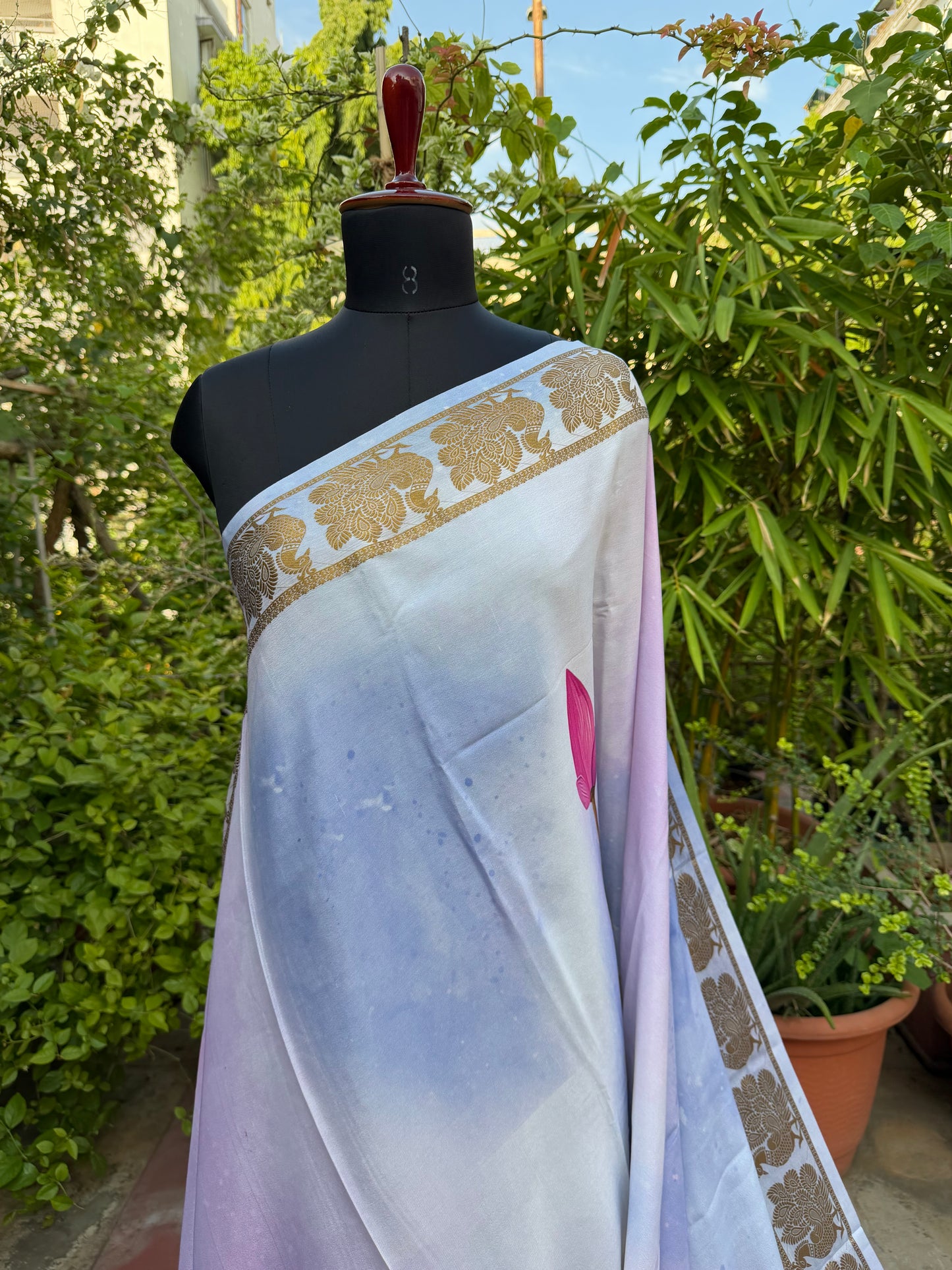 Pure crepe digital print saree