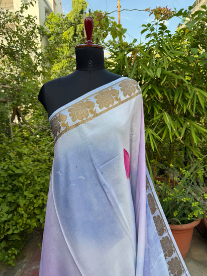 Pure crepe digital print saree