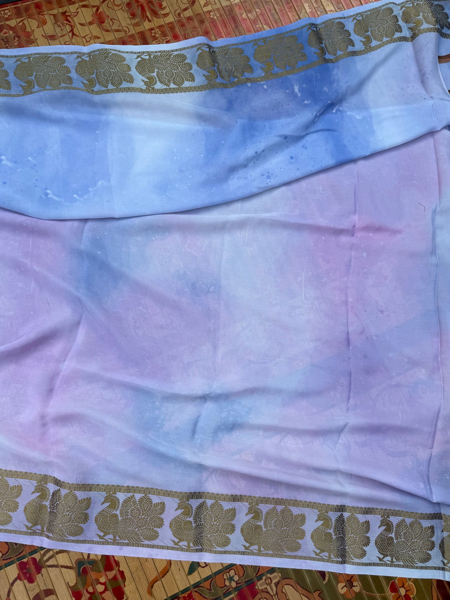 Pure crepe digital print saree