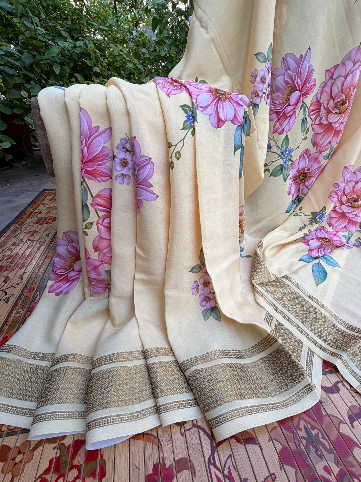 Pure crepe digital print saree