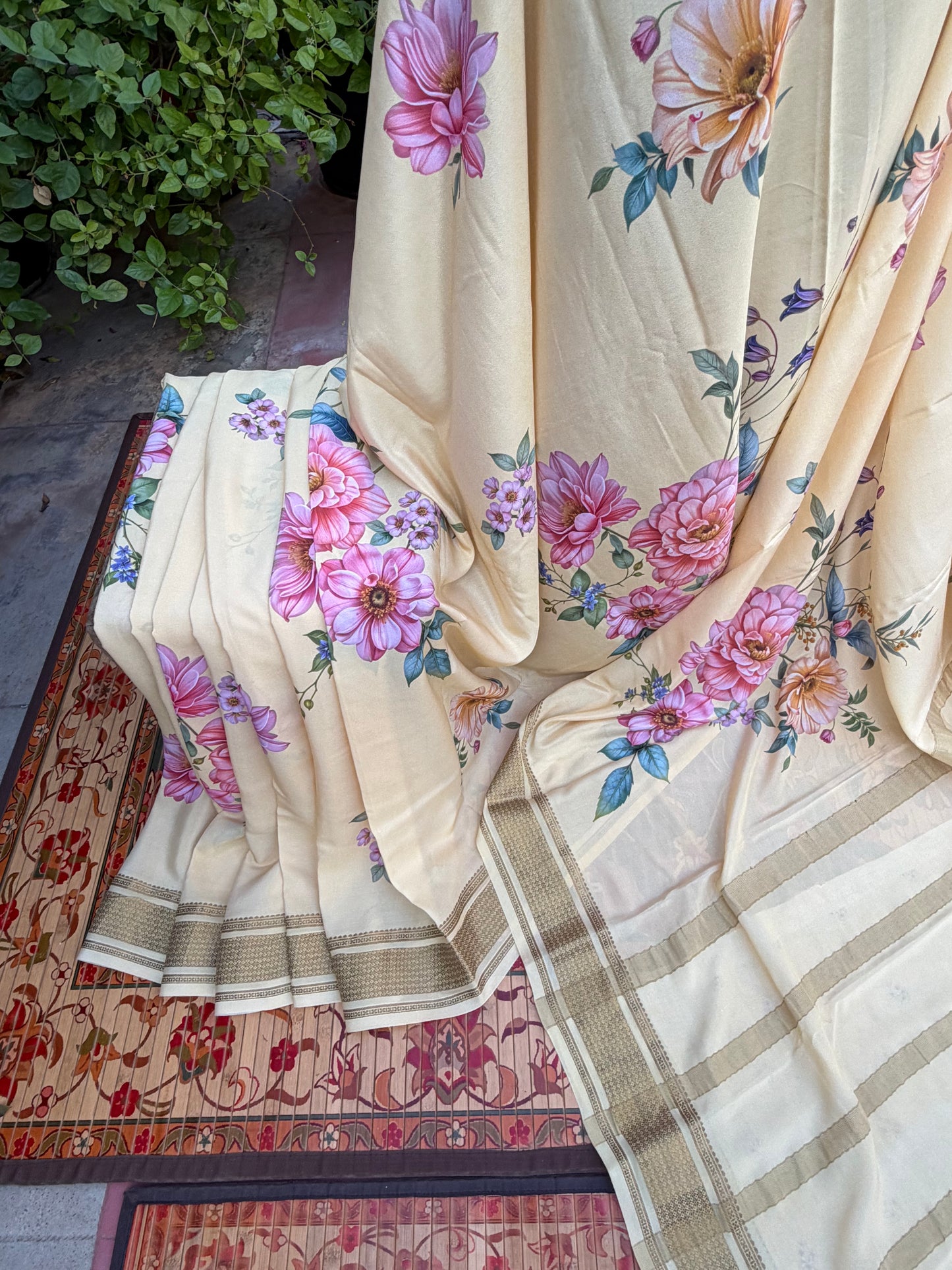 Pure crepe digital print saree