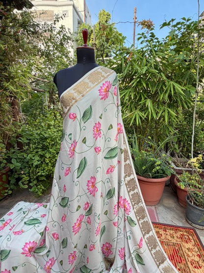 Pure crepe digital print saree