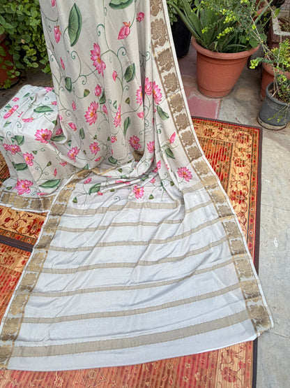 Pure crepe digital print saree