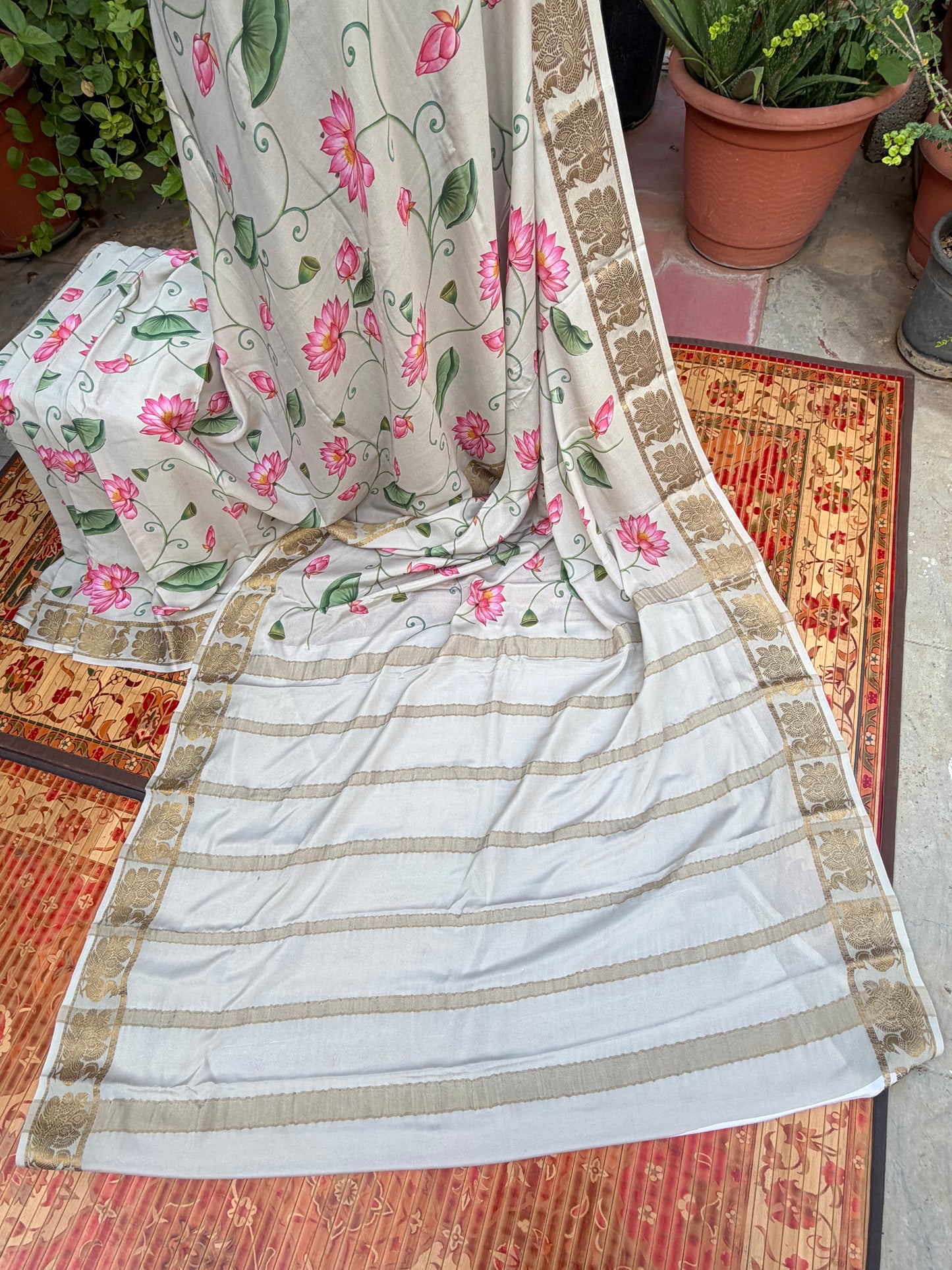 Pure crepe digital print saree