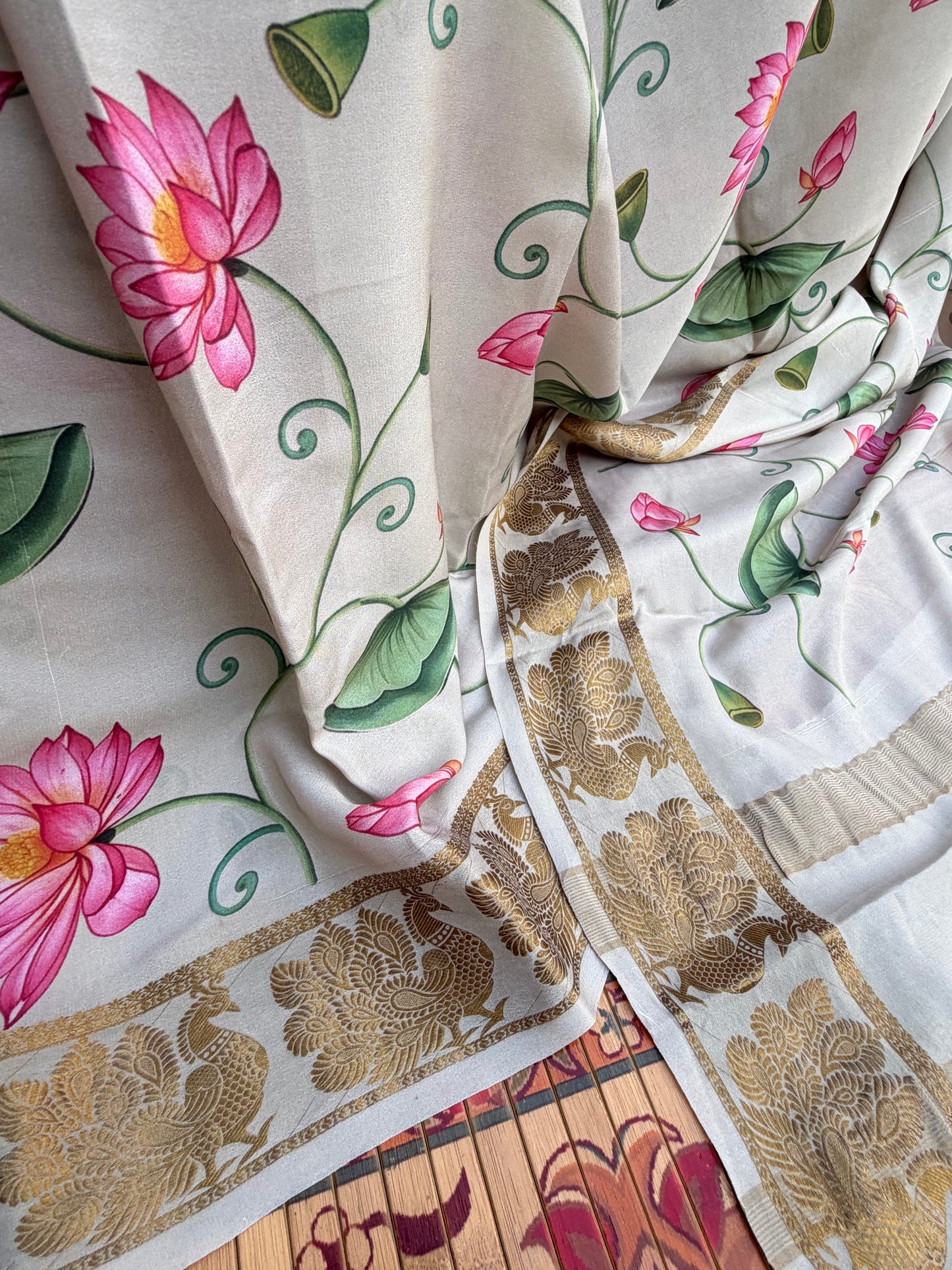 Pure crepe digital print saree
