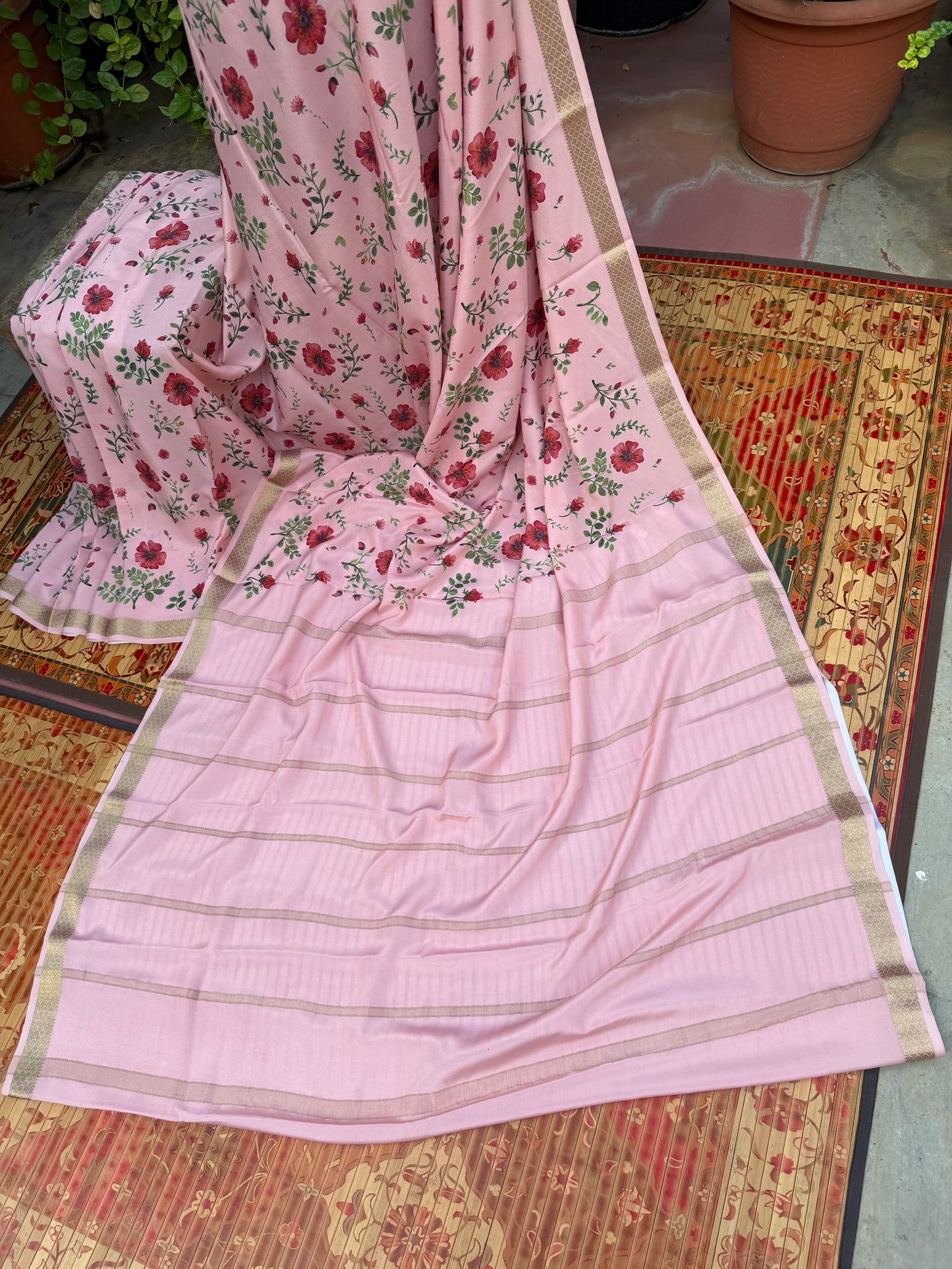 Pure crepe digital print saree