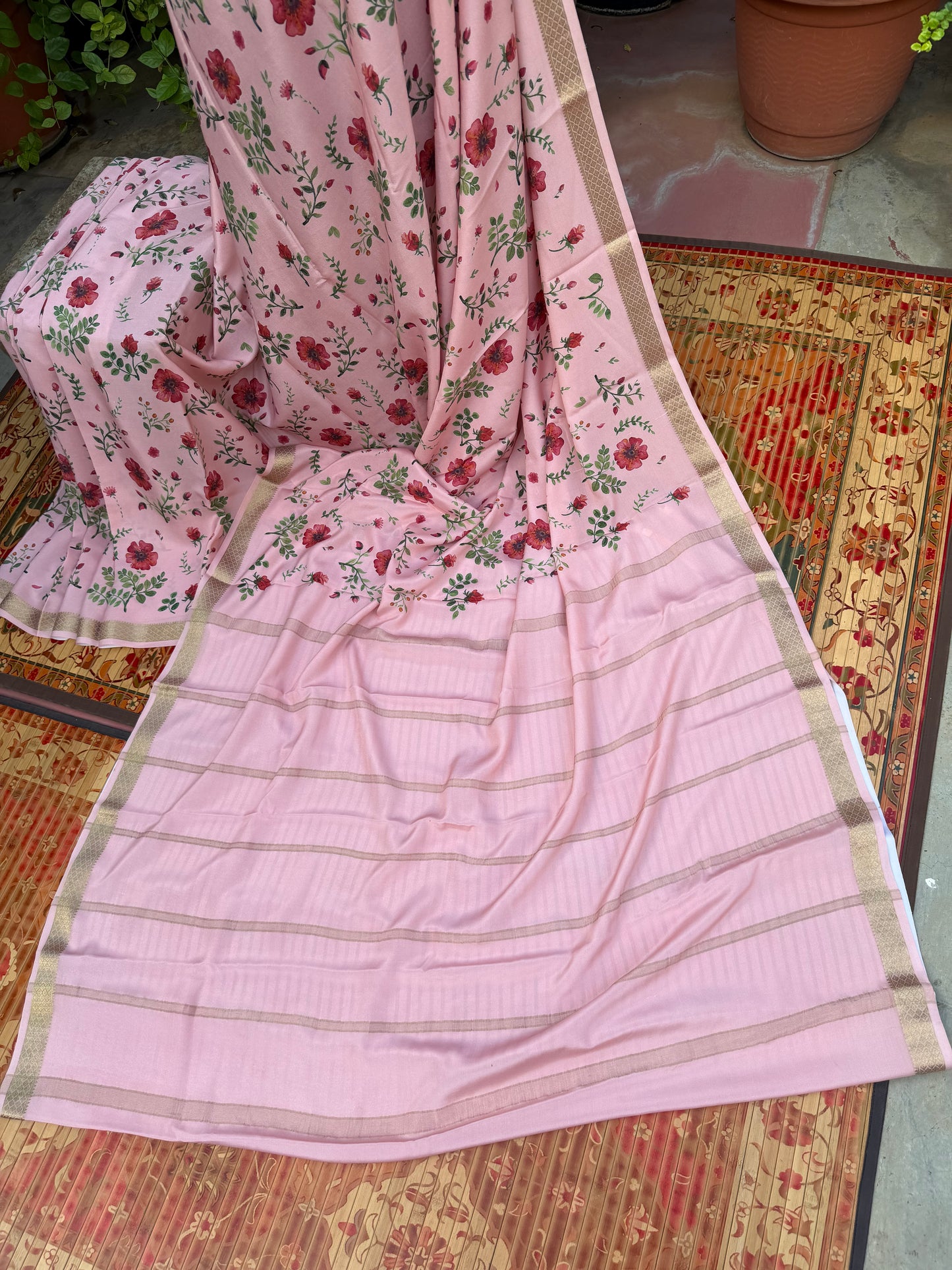 Pure crepe digital print saree