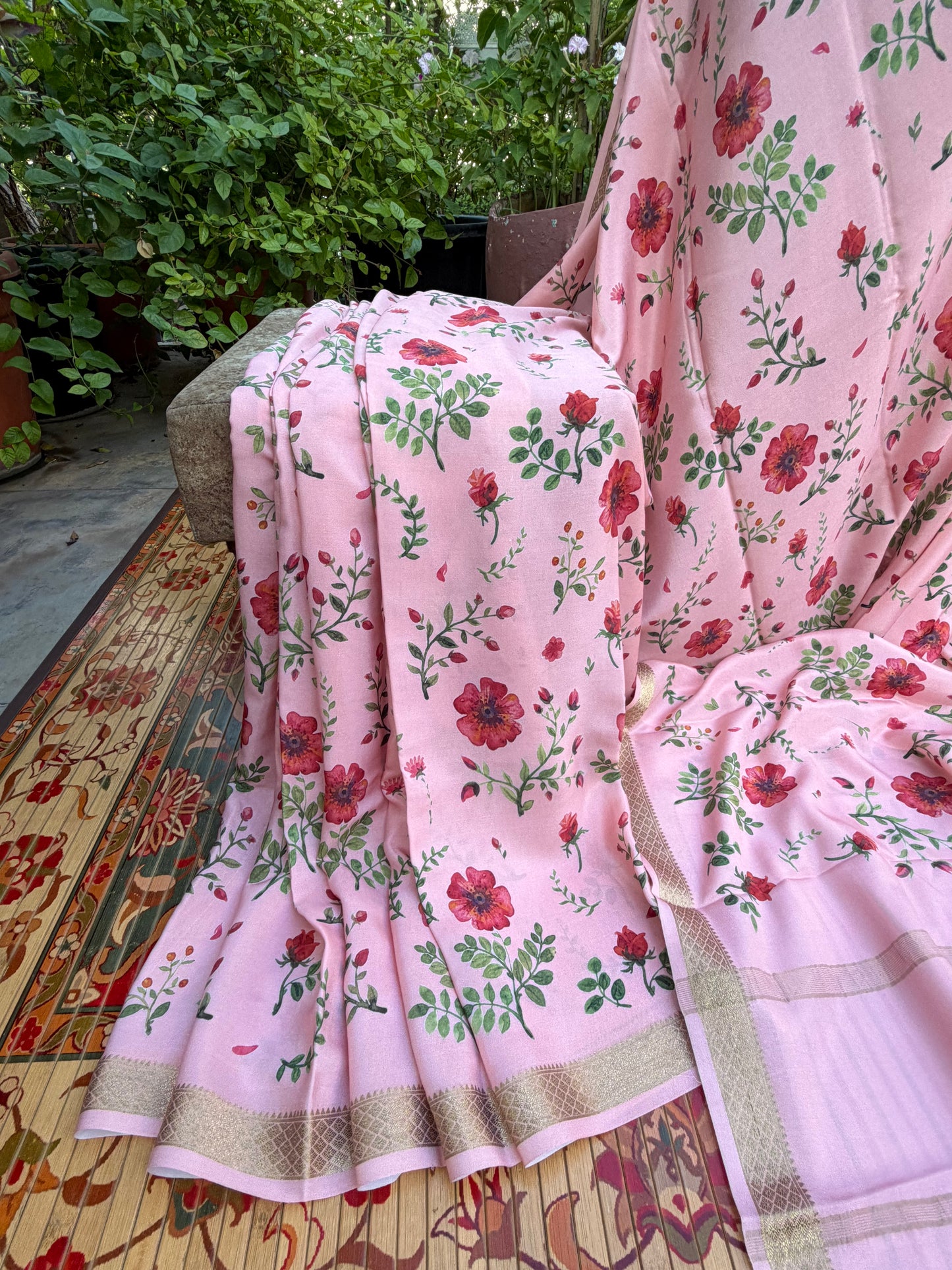 Pure crepe digital print saree