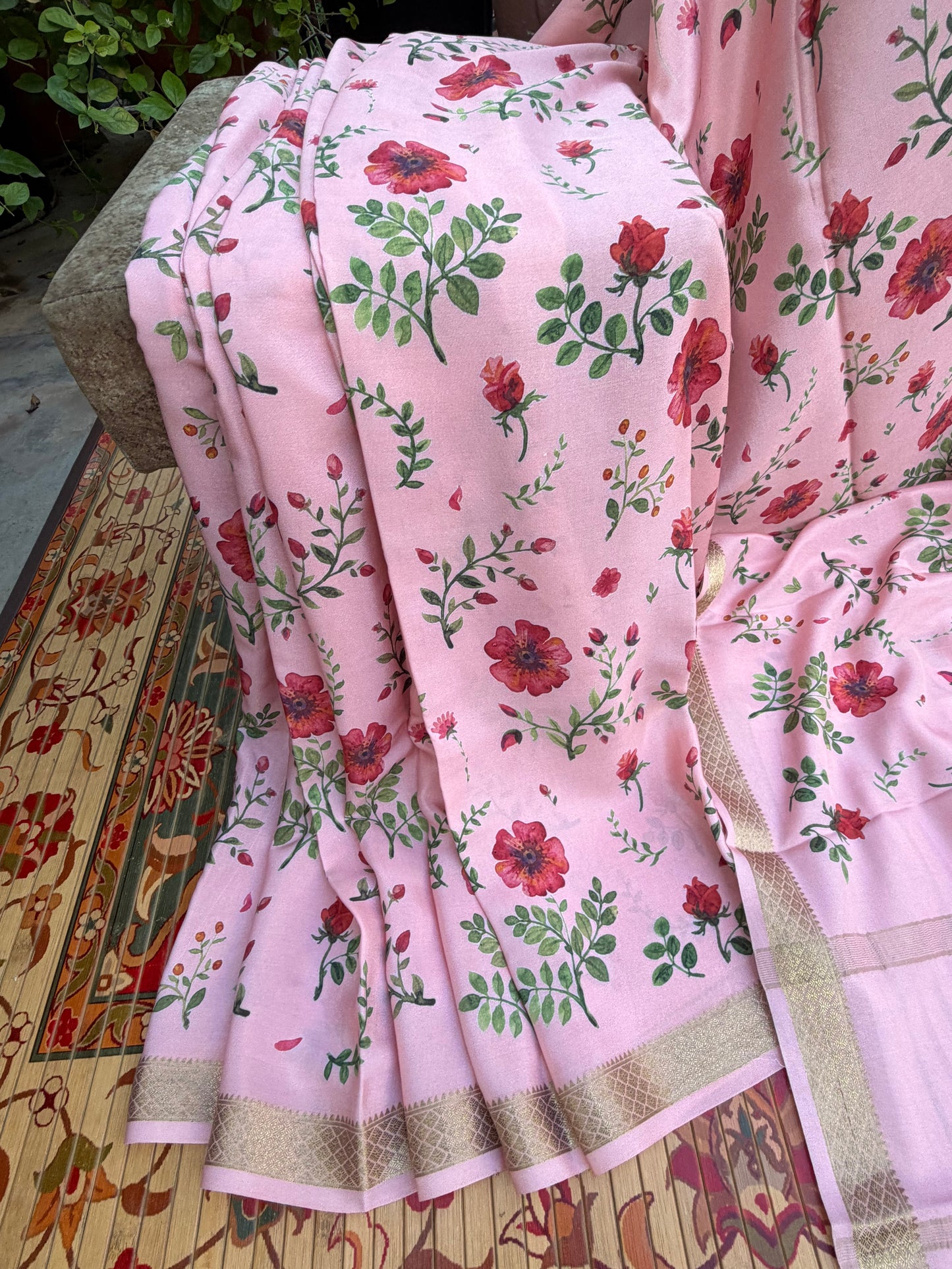 Pure crepe digital print saree