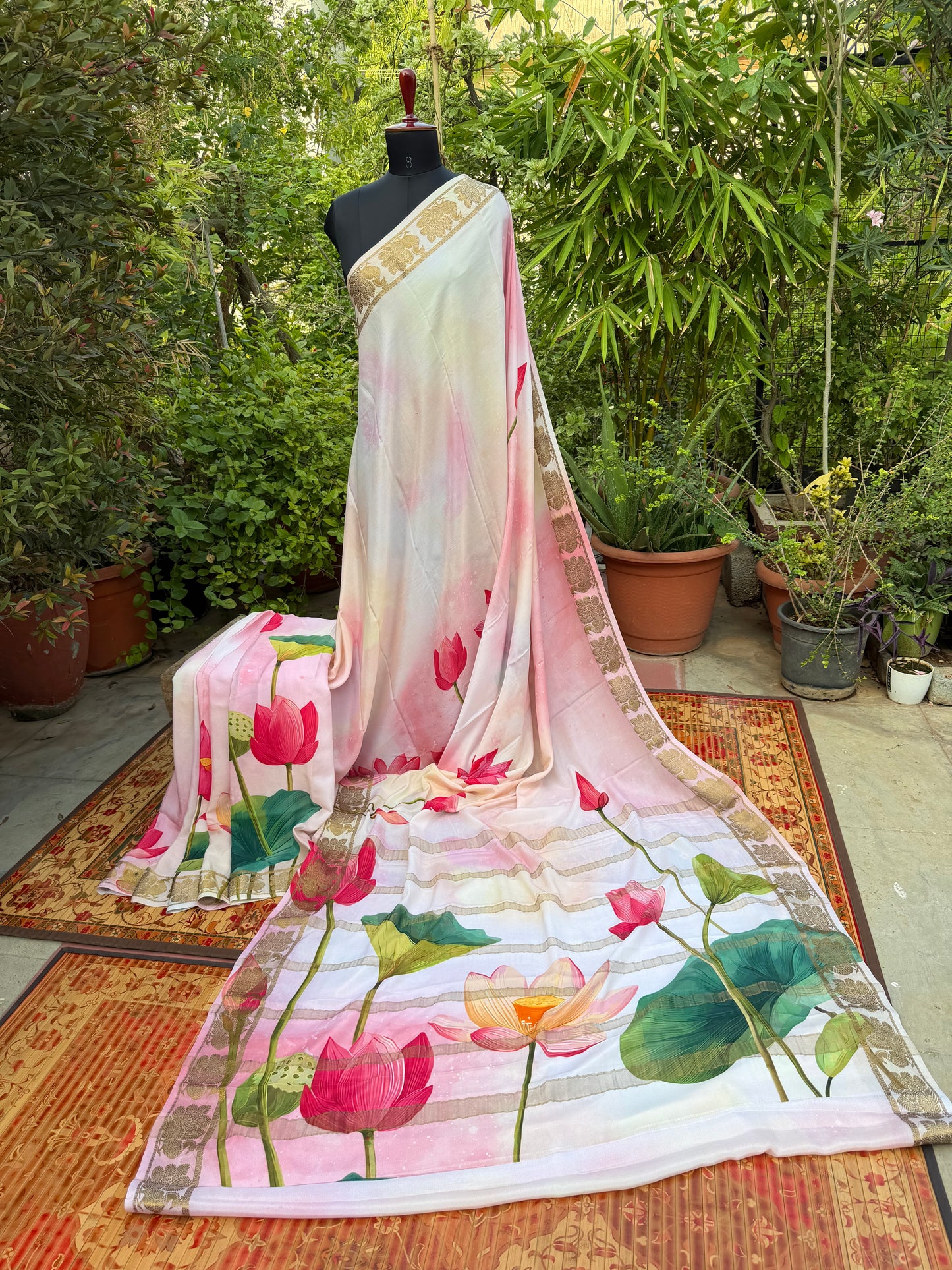 Pure crepe digital print saree