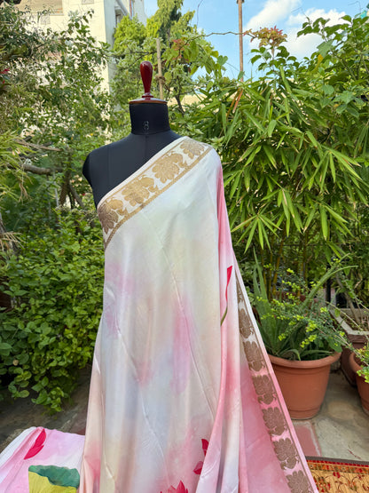 Pure crepe digital print saree