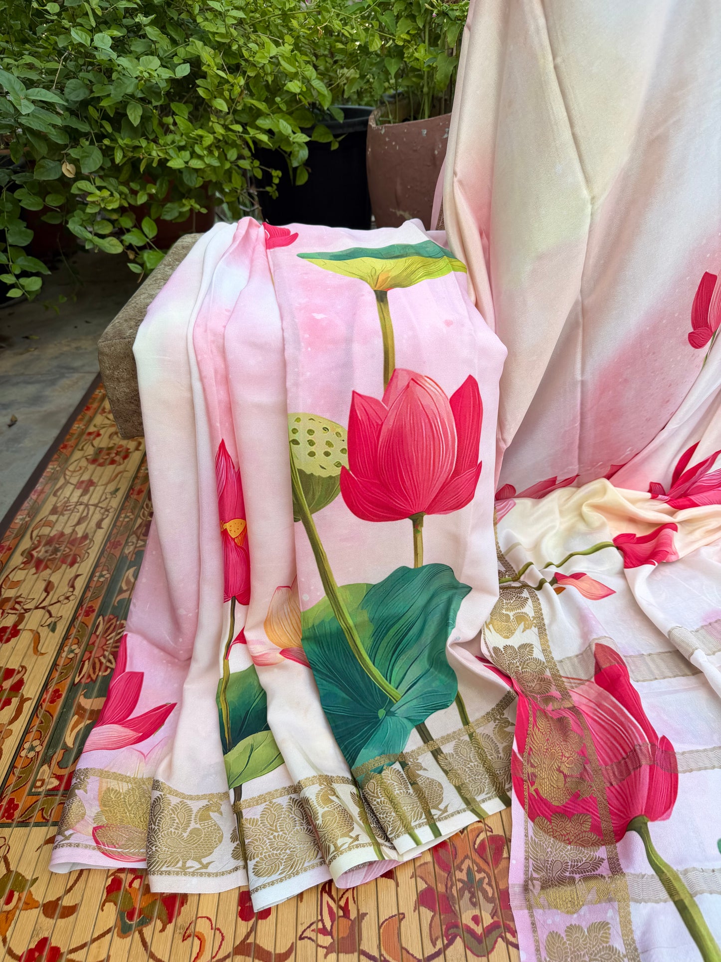 Pure crepe digital print saree