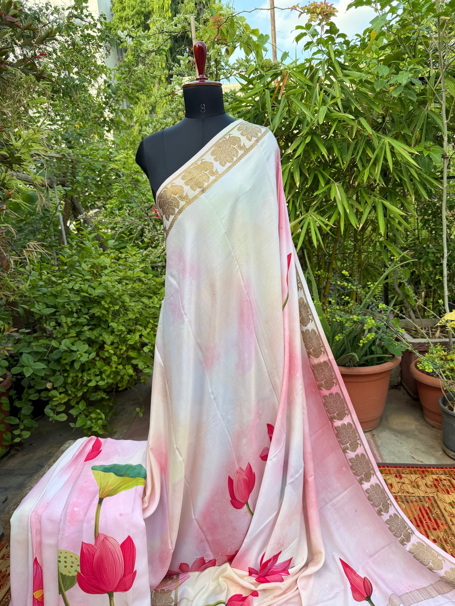 Pure crepe digital print saree