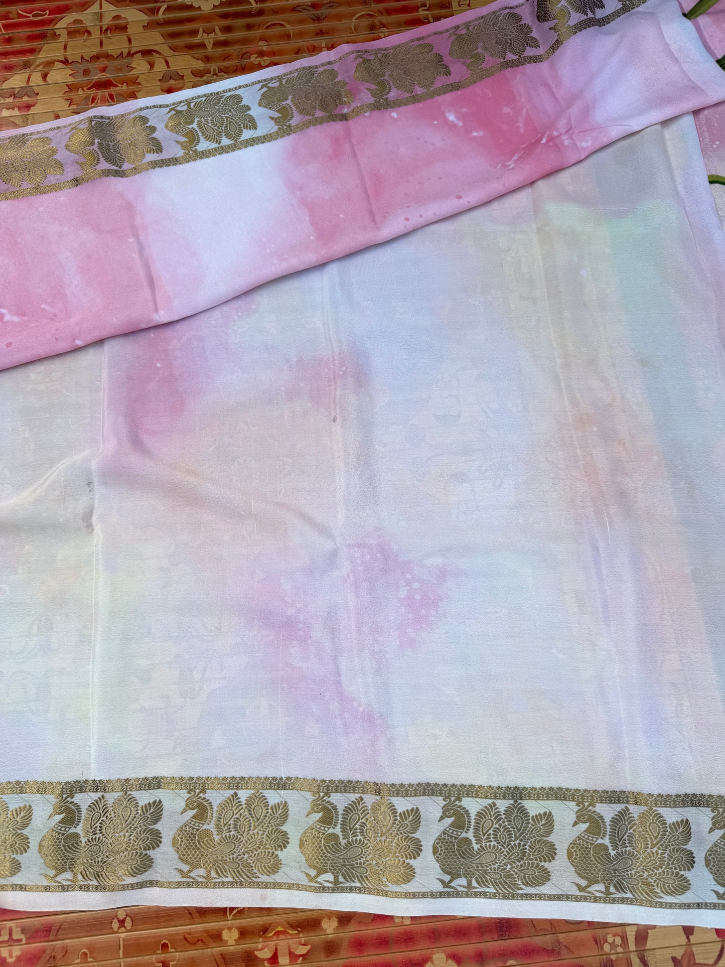 Pure crepe digital print saree