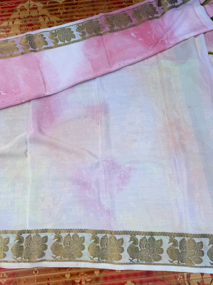 Pure crepe digital print saree