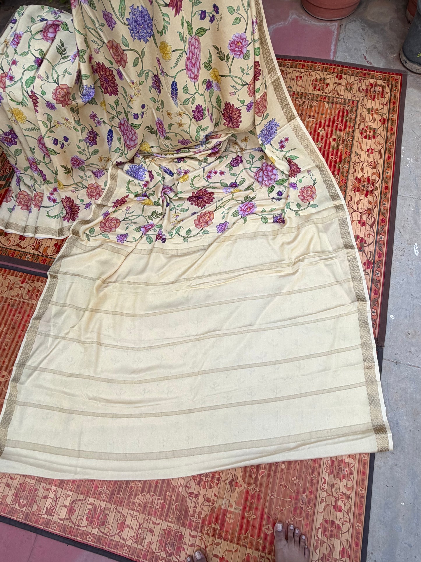 Pure crepe digital print saree