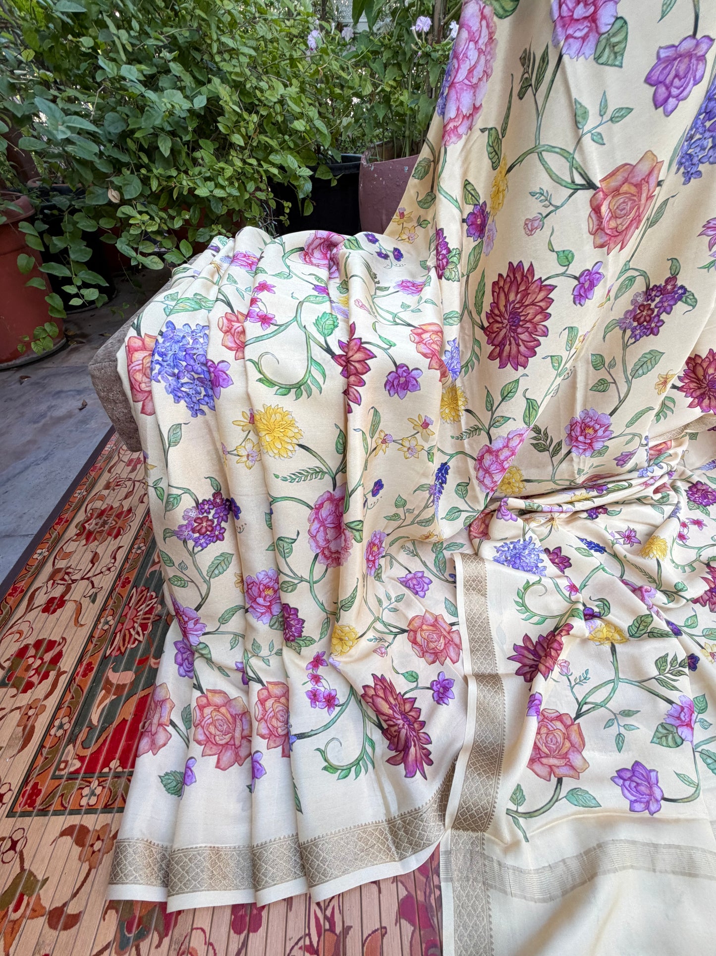 Pure crepe digital print saree