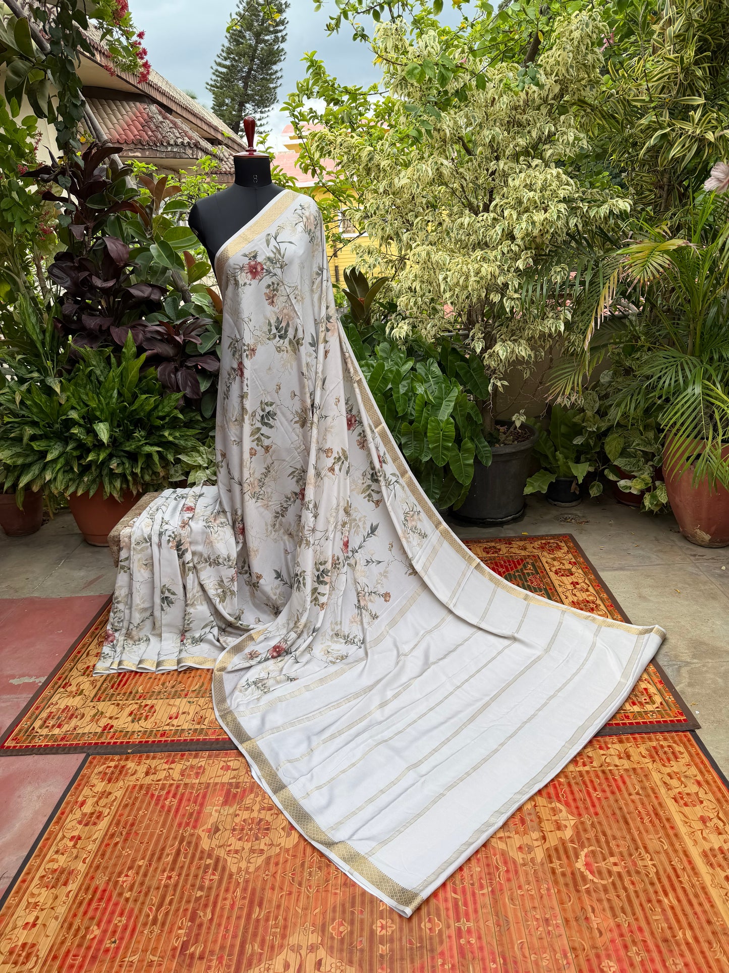 Pure crepe digital print saree
