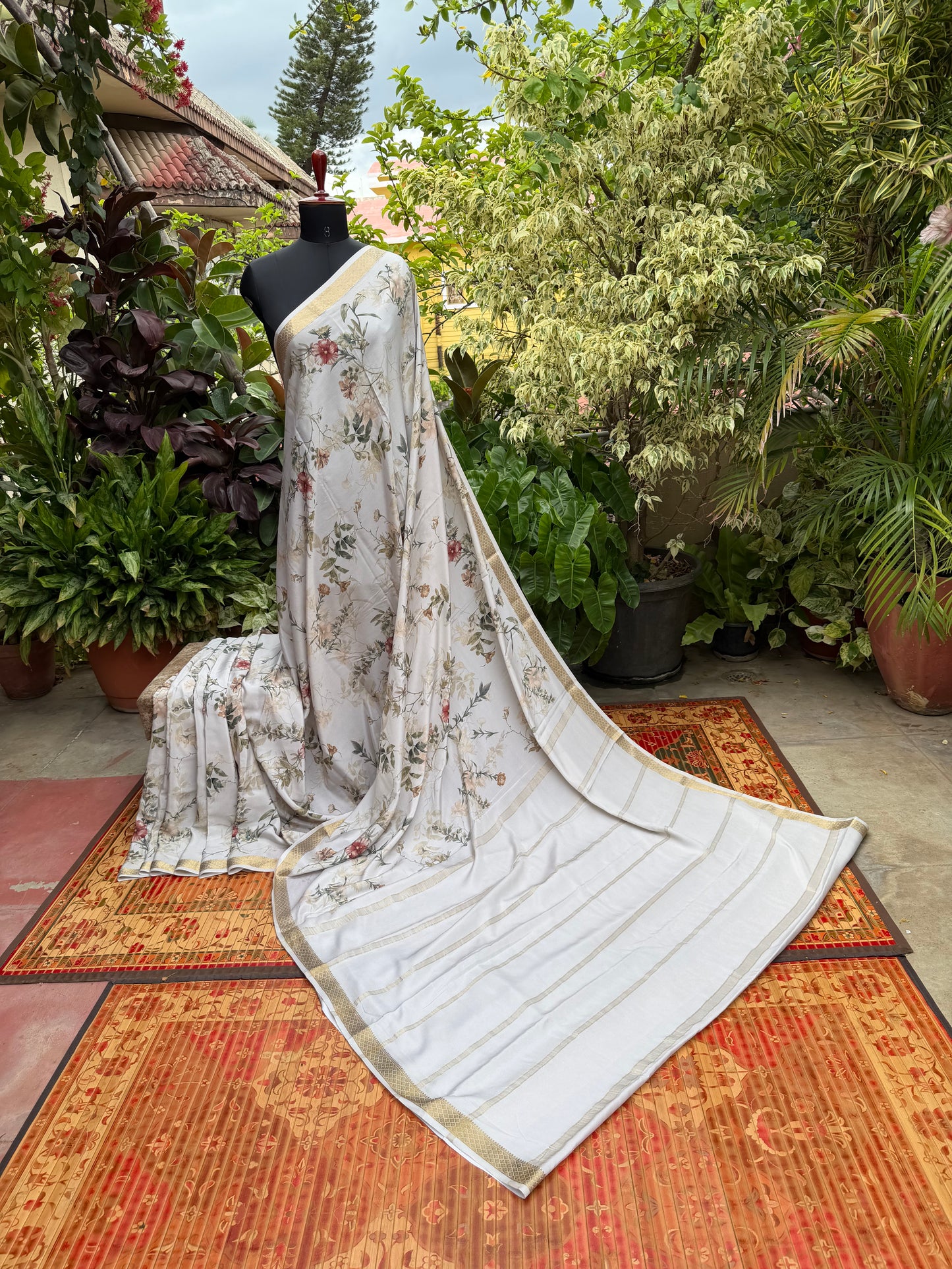 Pure crepe digital print saree