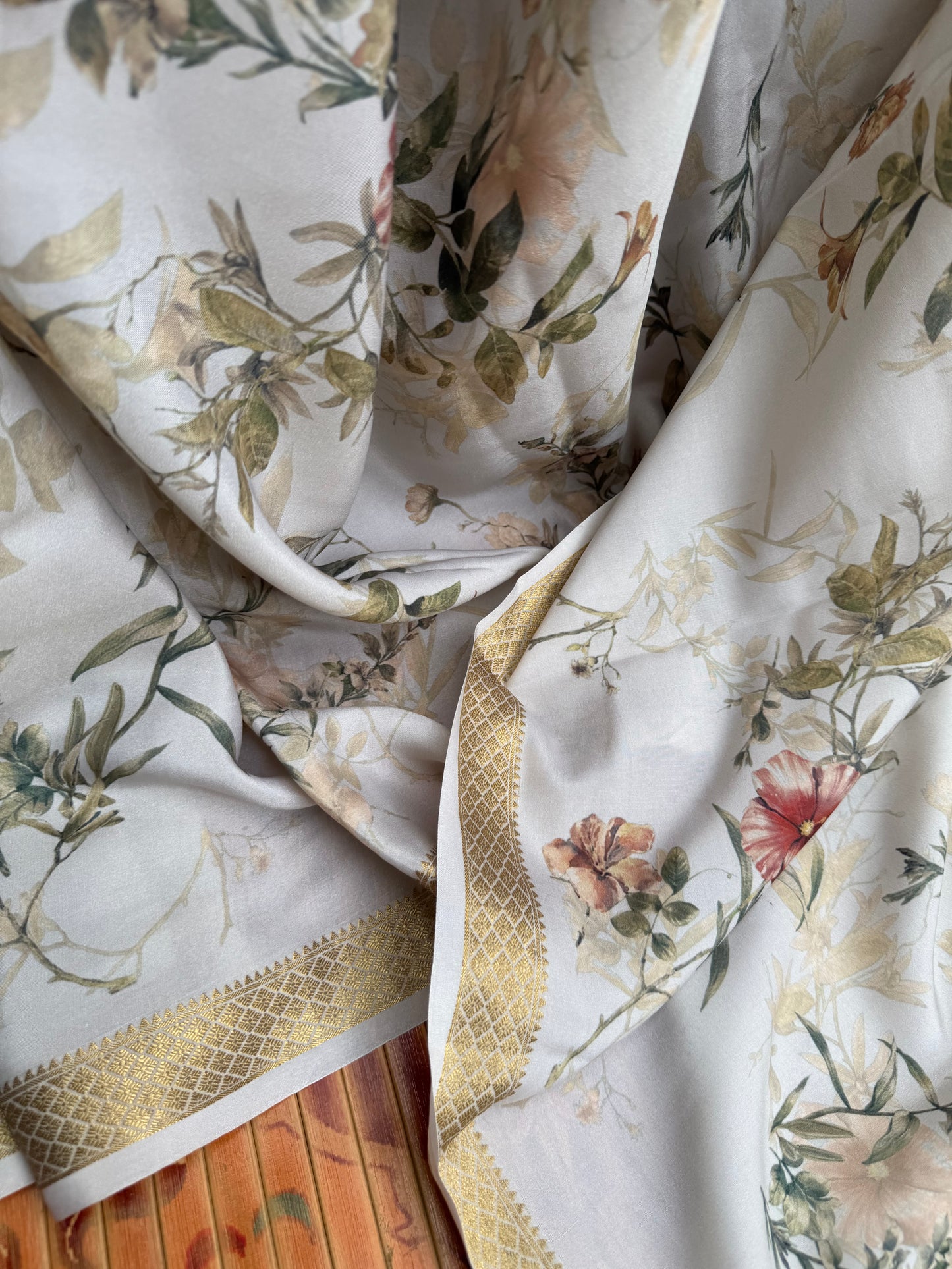 Pure crepe digital print saree
