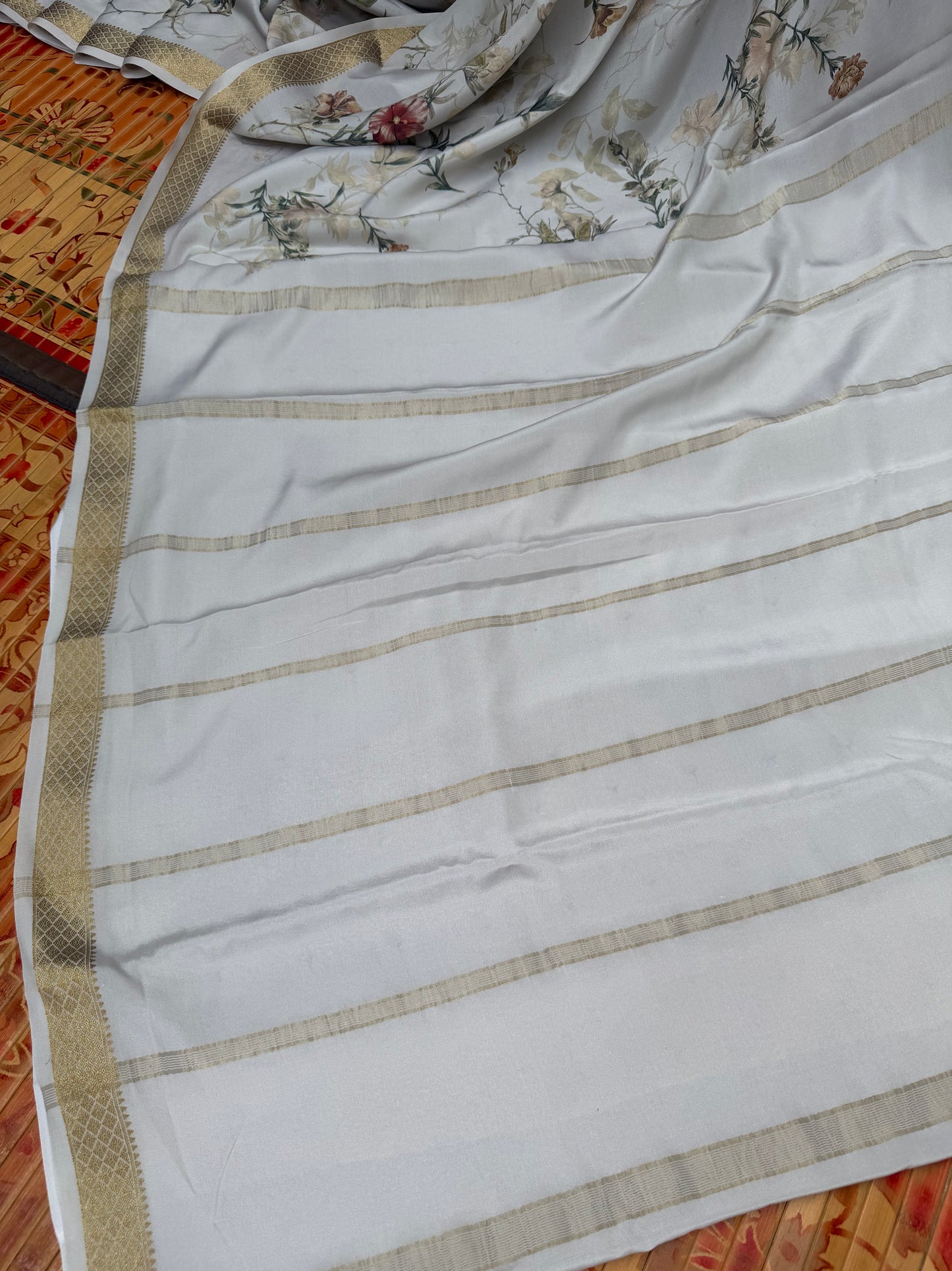 Pure crepe digital print saree
