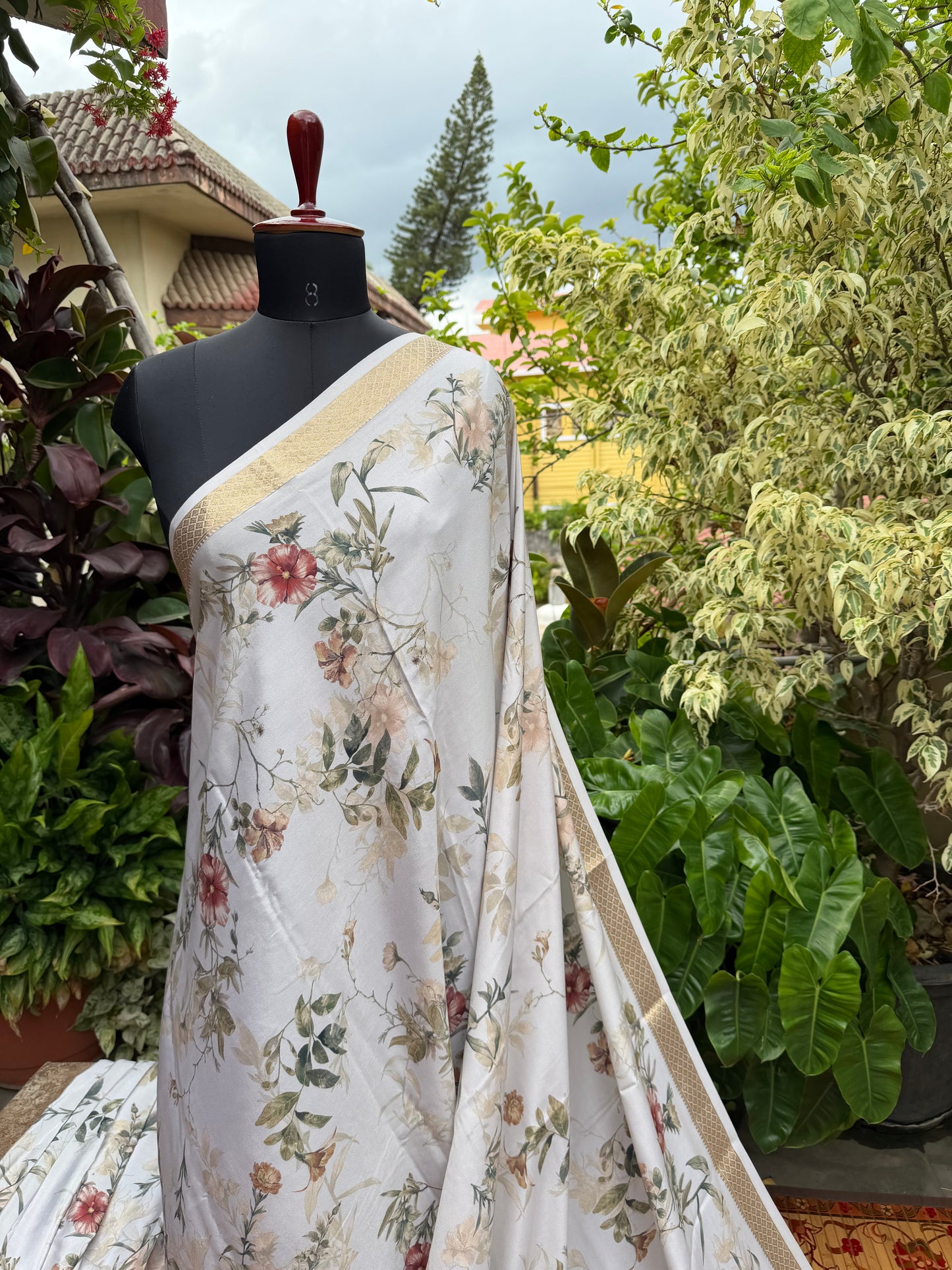 Pure crepe digital print saree
