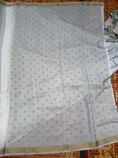 Pure crepe digital print saree
