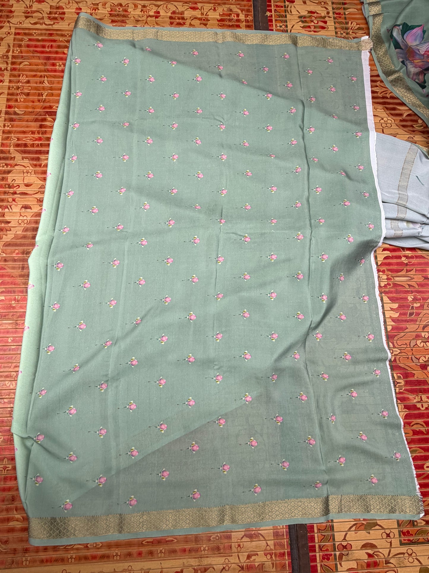 Pure crepe digital print saree