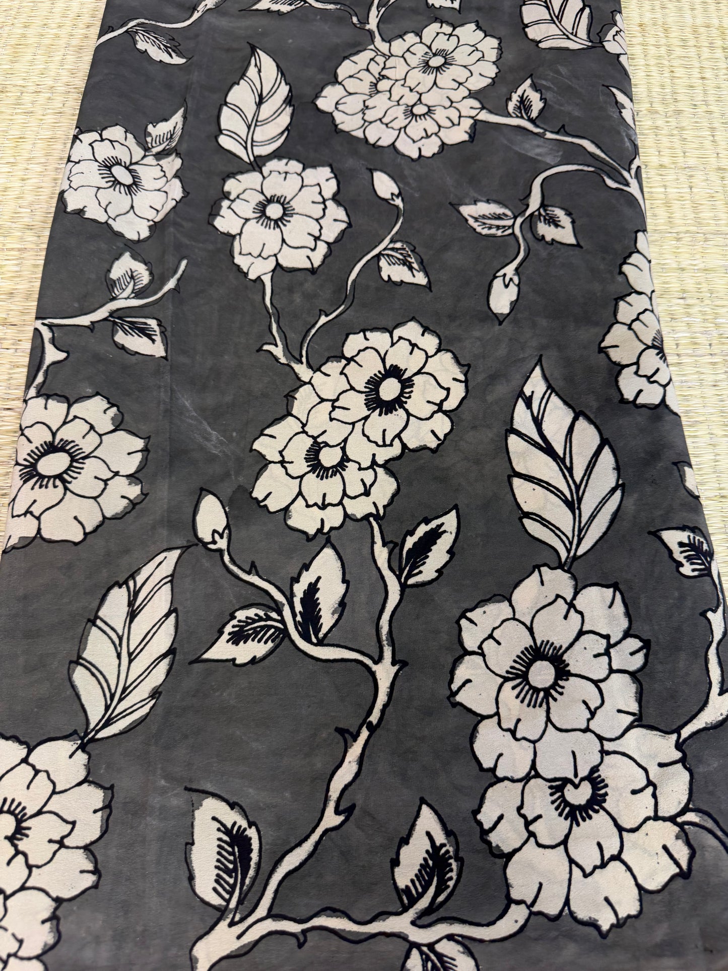 Pure crepe penkalamkari yardage