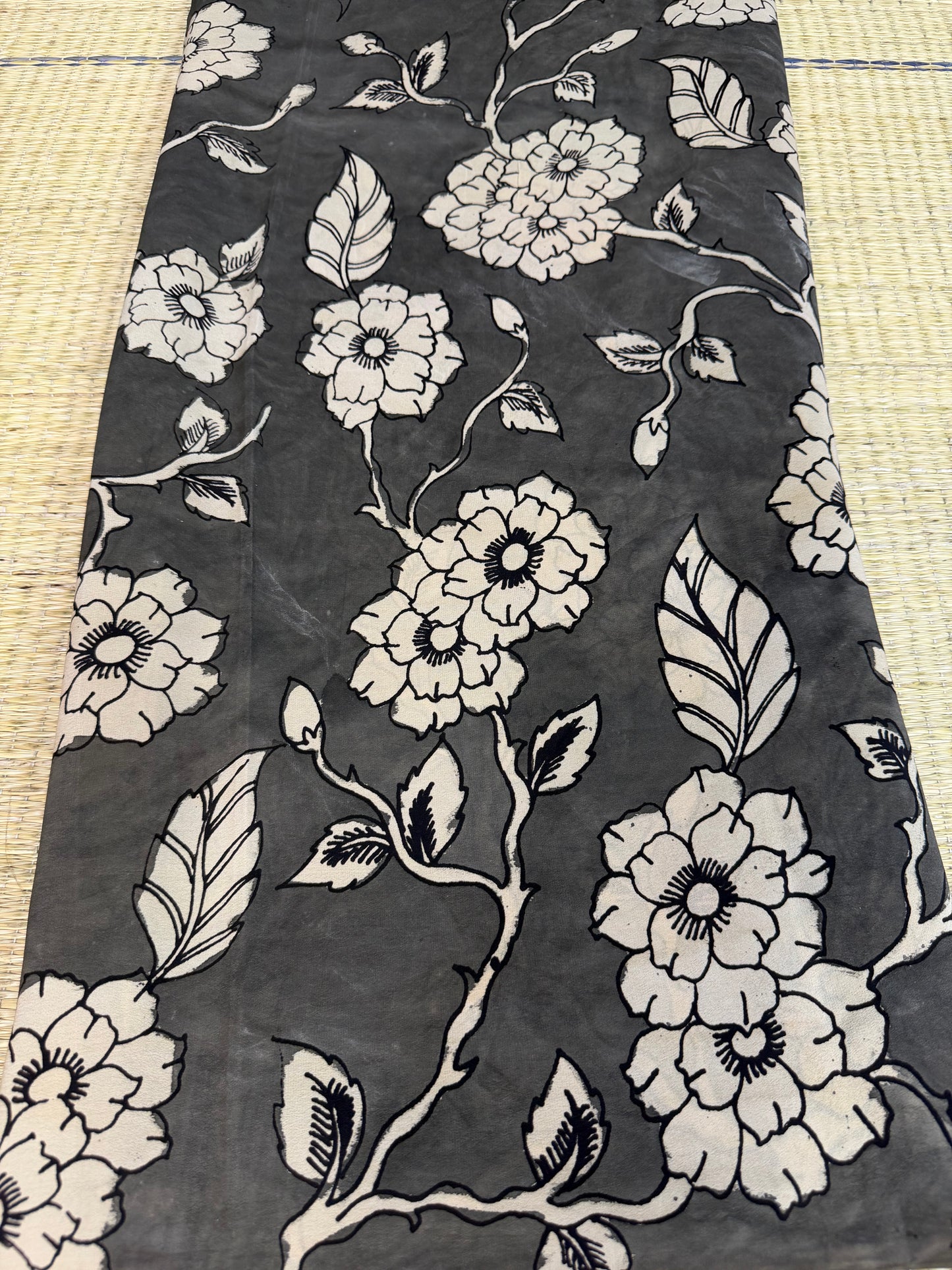 Pure crepe penkalamkari yardage