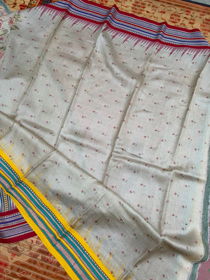 Vidarbha tussar digital print saree